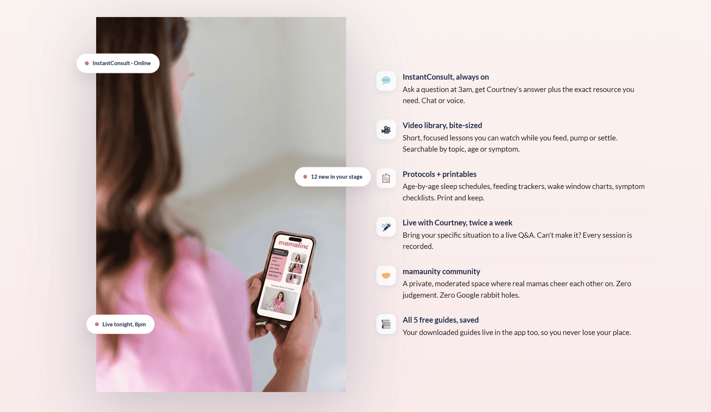Everything in one place: consult, video library, protocols, live, community