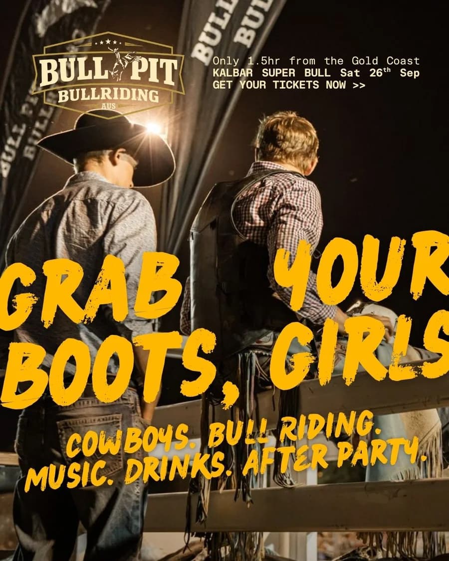 Grab your boots, girls: a Bull Pit ad