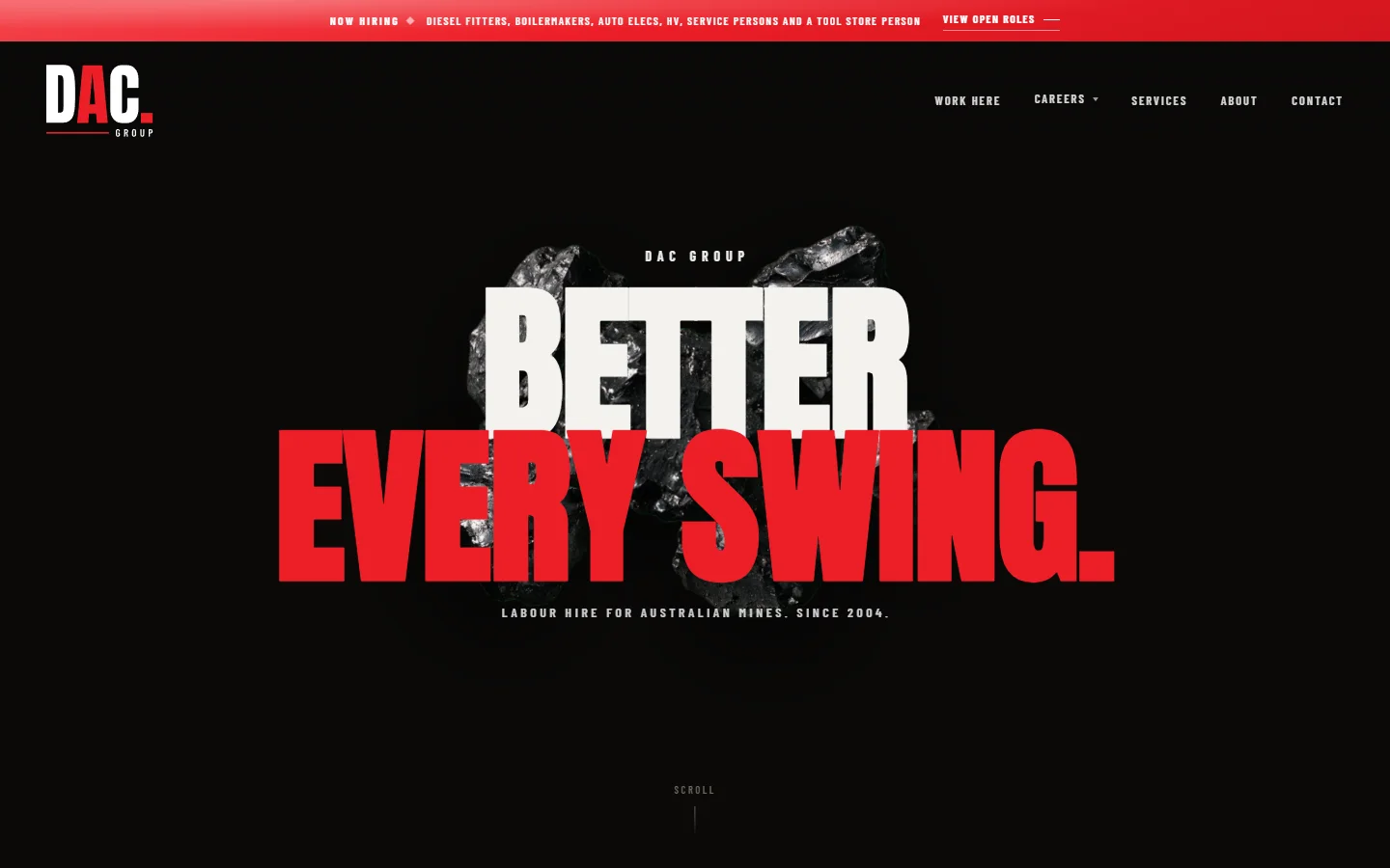The DAC Group homepage, Better every swing
