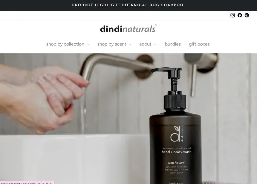 Dindi Naturals, ecommerce · natural body care